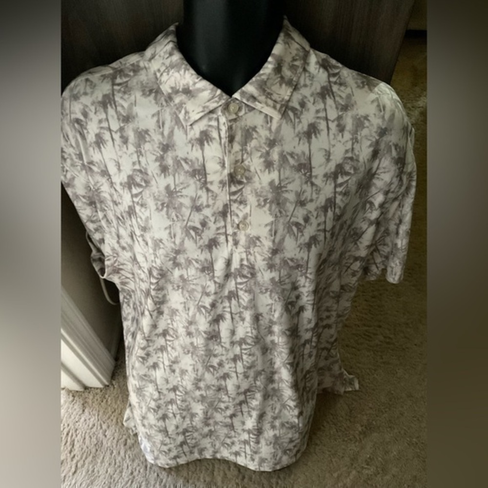 Men’s used size XL Hickey Freenan golf polo shirt spandex woods trees Pre own - Picture 1 of 4